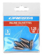 Set med 4 Cresta Inline oliver - svarta - 2,5 g