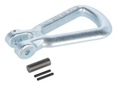 Lyftring med Kerbl kedjestift - silver/försilvrad - 8/9 mm