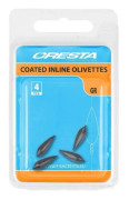 Set med 6 Cresta Coated Inline Olivettes - svarta - 1,2 g