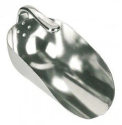Spädmätningsskyffel i aluminium med böjt handtag 2 kg - Kerbl