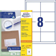 Avery-Zweckform 3660-200 Universaletiketter 97 x 67.7 mm Papper Vit 1760 st Permanent Laser, färg