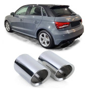 Avgasspets - för Audi A1 1.4TFSI + 2.0TDI 8X1 2/3D 2010-2018, 1.4TFSI + 2.0TDI 8XA Sportback 4/5D 2011-2018 - 80mm - högglans