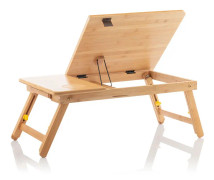 Hopfällbart Bord - Laptopbord Av Bambu