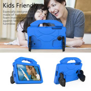 For Galaxy Tab A 7.0 T280/T285 EVA Material Children Flat Anti Falling Cover Protective Shell With Thumb Bracket(Blue)