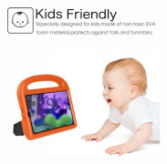 For Galaxy Tab A 8.4（2020） Sparrow Style EVA Flat Anti Falling Protective Shell With Bracket(Orange)