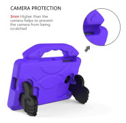 For Galaxy Tab 4 7.0 T230 / T231 EVA Material Children Flat Anti Falling Cover Protective Shell With Thumb Bracket(Purple)