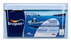 Måla Bruguer Colores Del Mundo Blå 4 L - Högkvalitativ färg i vackert blått från Bruguer för din målningsprojekt.