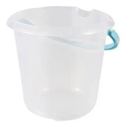Mika städhink, rund, 10 L, transparent