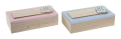 Dekorationslåda DKD Home Decor Trä MDF (2 pcs) (22 x 6 x 9 cm)