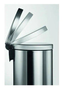 Durable 340023 340023 Papperskorg 5 l (Ø x H) 205 mm x 290 mm Rostfritt stål Silver 1 st