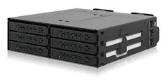 ICY Dock ToughArmor MB118VP-B - Förvaringslåda - 6 x U.2/U.3 NVMe SSD, mobile rack for 5.25"? bay, with SlimSAS SFF-8654 8i - 2.5" - PCIe 4.0 - PCIe