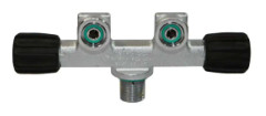 Tecnomar Tank Valve 2 Outlet 230 Bar M25 Grå