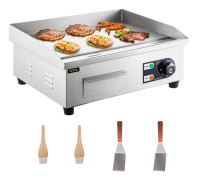 Elektrisk bänkskiva Griddle, 18-26 Teppanyaki Grill, Rostfria stålplattor Grills, 18 tum