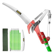 Teleskopisk sågstång, aluminiumlegering, hög grentrimmer, 4-12ft