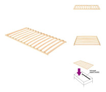 The Living Store Ribbotten med 13 ribbor 120x200 cm
