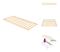 The Living Store Ribbotten med 13 ribbor 90x200 cm