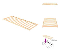 The Living Store Ribbotten med 13 ribbor 70x200 cm