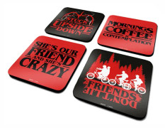 Pyramid Stranger Things (phrases 4) Coaster Set