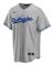 Nike Kortärmad T-shirt Med V-ringning Mlb La Dodgers Official Replica Road Grå XL Man
