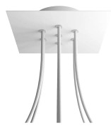 Creative Cables Rose-one Square Matte White Rose Kit Kroq207f102 Silver 200 mm