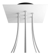 Creative Cables Rose-one Square Matte White Rose Kit Krovnq207f102 Silver 200 mm