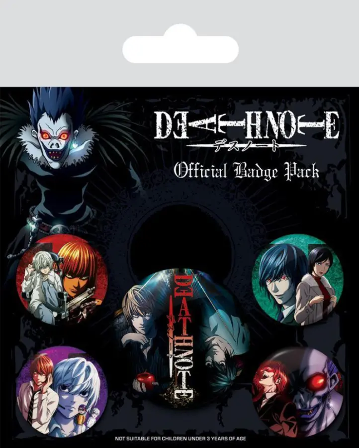 Death Note Badgeuppsättning för ödesförbindelser (5-pack)