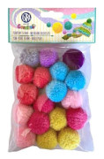 Dekorativa pompoms 30 mm - ullbollar