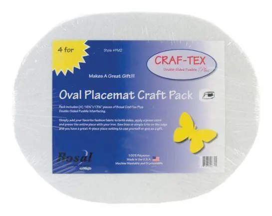 CRAF-Tex Craft Oval bordstablett Pack-16-1-2 \X 13-1-4\ White Oval 4-Pkg