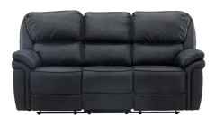 Saranda soffa 3 sits, elektrisk recliner med fotstöd svart.