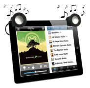 3.5mm Stereo Silicone Mini Mobile Clip Speaker for New iPad (iPad 3) / iPad 2 / iPhone 4 & 4S / Tablet PC / Laptop, Black(Black)