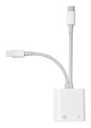 NK-1035 Pro 2 in 1 USB-C / Type-C + 8 Pin Male to RJ45 + 8 Pin Charging Female Interface Adapter