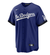 Nike Kortärmad T-shirt Mlb Official Replica La Dodgers Blå M