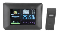 SALUTUYA Digital inomhus utomhustermometer Digital trådväderstation inomhus utomhustermometer EU-kontakt 100‑240V