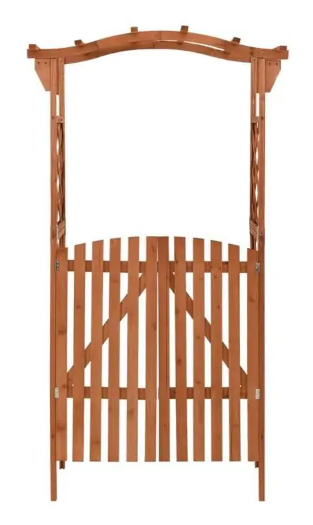 Pergola med grind 116x40x204 cm Massivt gran - SALALIS - SP027791
