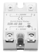 SALALIS-Relä SSR-40 Solid State Relä SSR-40 DD 40A 5-220VDC för elektronisk automationsprocessrelä