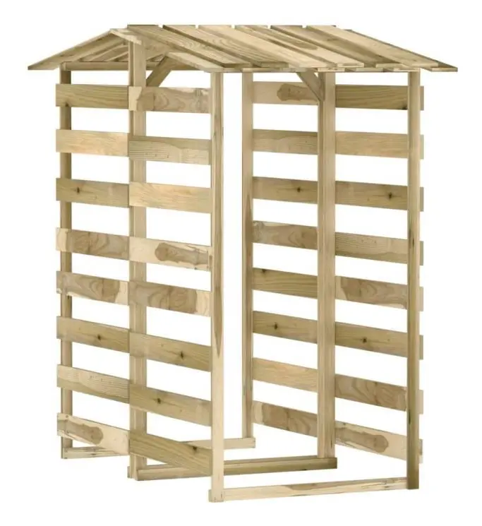 Pergola med tak 2 st 100x90x200 cm Impregnerad furu - SALALIS - SP016316