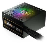 Gamdias Kratos P1-650G RGB ATX strömförsörjning - 650W guld - svart - TU