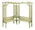 Hörnpergola med bänk Impregnerad furu - SALALIS - SP050176