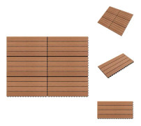 The Living Store Markplattor WPC 60x30 cm 6 st 1 m² brun