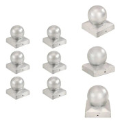 The Living Store Stolphattar klot 6 st galvaniserad metall 71x71 mm
