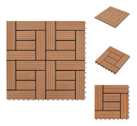 The Living Store Trall 22 st 30x30 cm 2 kvm WPC brun