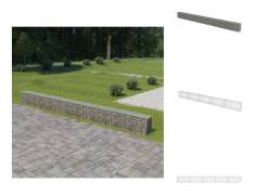 The Living Store Gabionmur i galvaniserat stål 600x30x50 cm