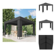 The Living Store Paviljong med dubbeltak 3x3 m antracit