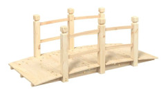 vidaXL Trädgårdsbro med räcken 150x67x56cm massivt granträ - Trädgårdsbro - Trädgårdsbroar - Trädgårdsbro Med Räcke - Trädgårdsbroar Med Räcken