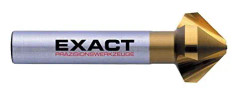 Exact kon- och graderingsfräs 90° 8,0 mm DIN335C HSS TiN plus6 05549 konförsänkare 8 mm HSS TiN cylindrisk skaft, 1 st