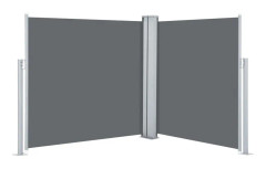 vidaXL Infällbar sidomarkis antracit 100x600 cm