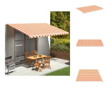The Living Store Markisväv gul och orange 5x3 m