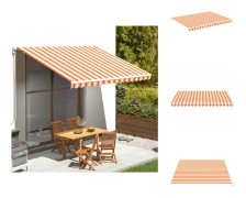 The Living Store Markisväv gul och orange 4x3 m