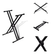 Keyboardstativ svart vikbart justerbart 100kg