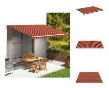 The Living Store Markisväv orange och brun 5x3,5 m